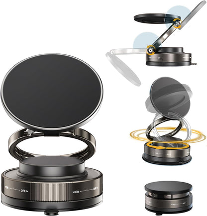 CEUTA Magnetic Mobile Holder – 360° Rotating, Universal Phone Mount for Car, Desk & Mirror | Strong Grip for All Smartphones