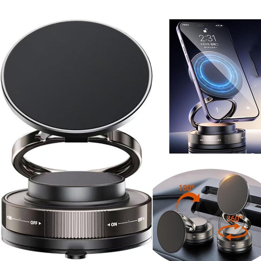 CEUTA Magnetic Mobile Holder – 360° Rotating, Universal Phone Mount for Car, Desk & Mirror | Strong Grip for All Smartphones