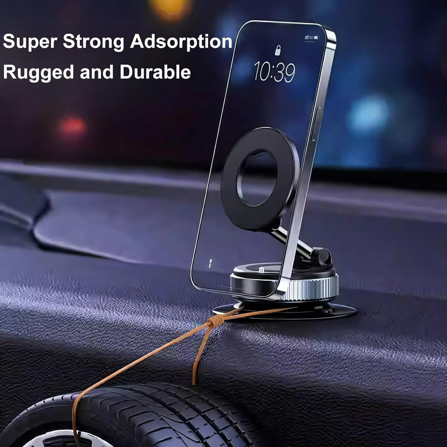 CEUTA Premium Magnetic Vacuum Phone Holder – 360° Foldable Mount for Car, Mirror & Desk | Compatible with All Smartphones