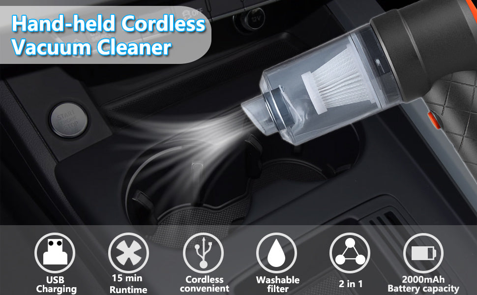 CEUTA 3 in 1 Portable Car Vacuum Cleaner