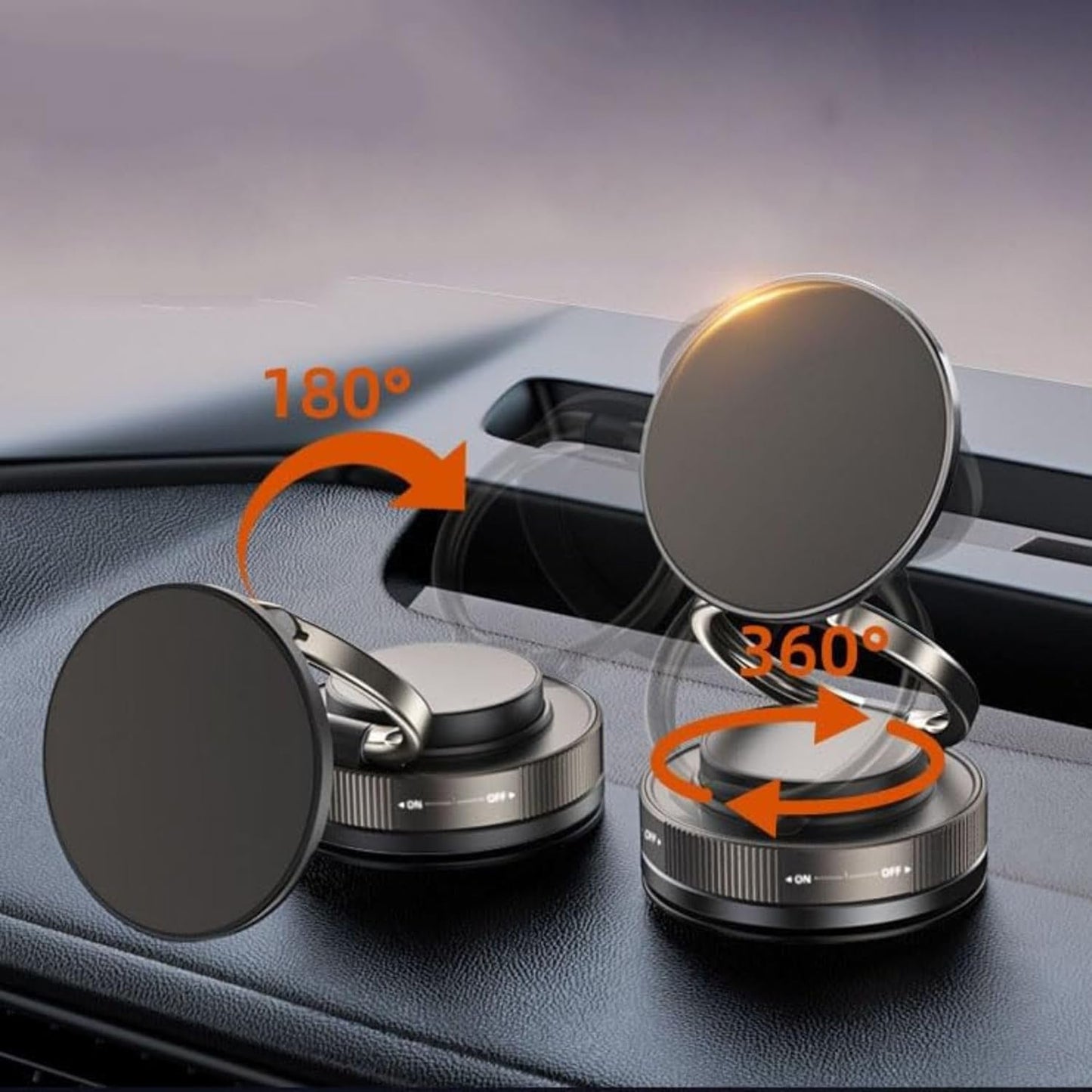 CEUTA Magnetic Mobile Holder – 360° Rotating, Universal Phone Mount for Car, Desk & Mirror | Strong Grip for All Smartphones