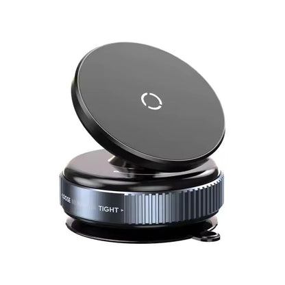 CEUTA Premium Magnetic Car Phone Holder – Vacuum Suction Mount, 360° Rotating, Black